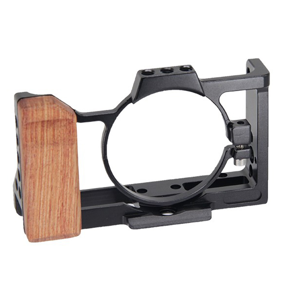 Jintu Aluminium Camera Kooi Beschermende Behuizing Houten Handvat Grip Voor Sony ZV1 Camera Camera Handvat Mirrorless Camera Kooi