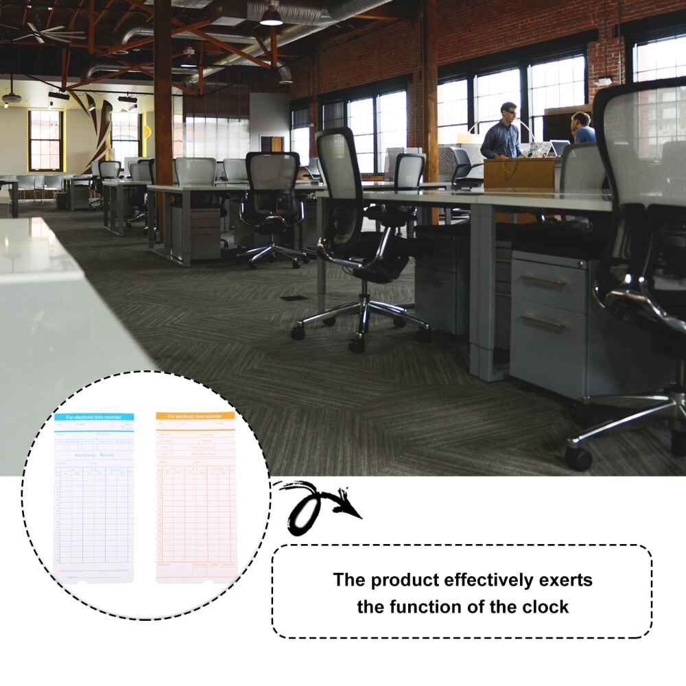 1 set of Monthly Clocking Cards Time Attendance Recording for Office