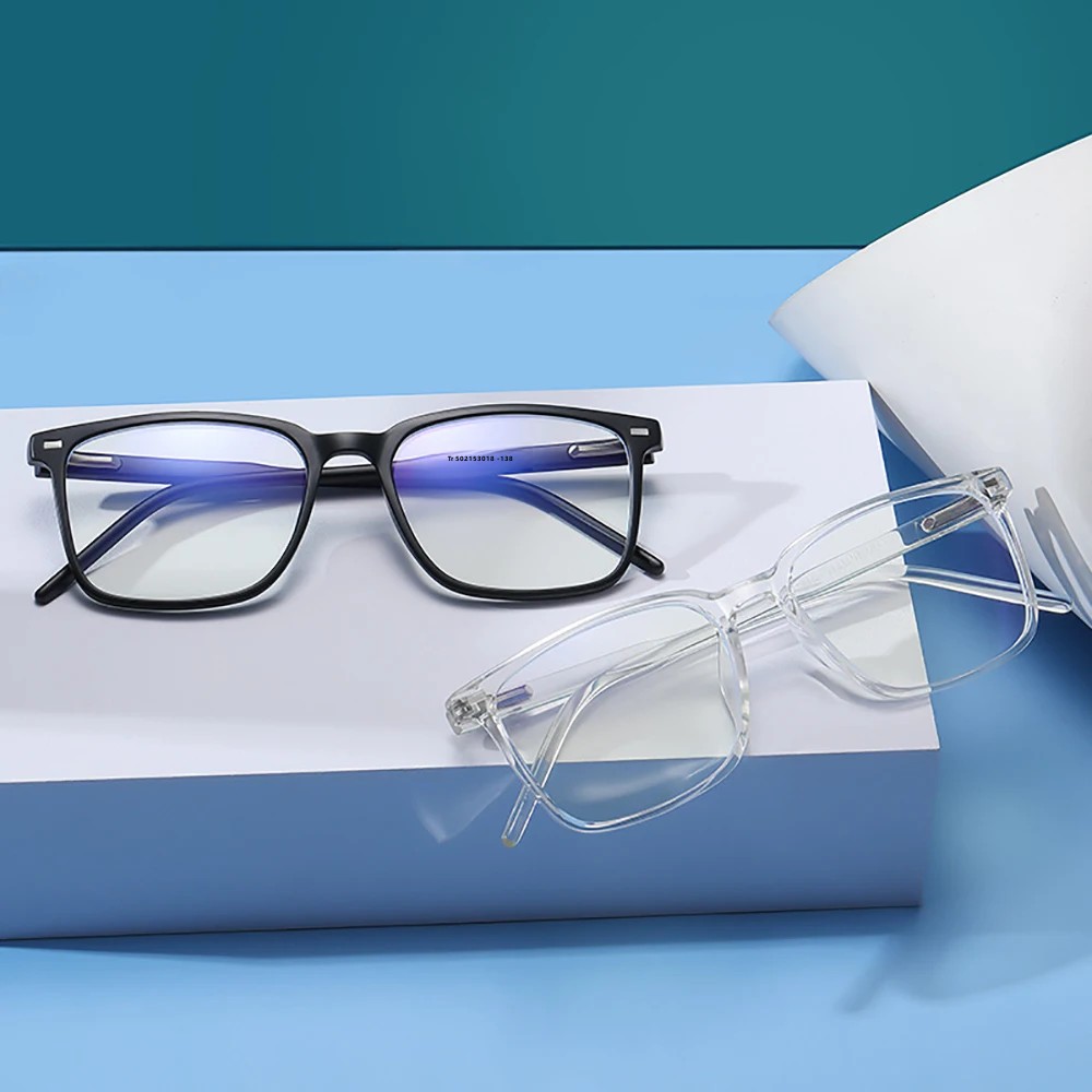VIVIBEE 2025 Square Blue light Blocking Glasses Men TR90 Light Frame Anti Blue Ray Eyeglasses Women Classic Computer Eyewear