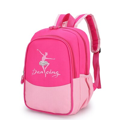 Children Ballet Dance Bags For Girls Embroidered Canvas Gymnastic Sport Backpack Kids Large Capacity Princess Package: RHODO