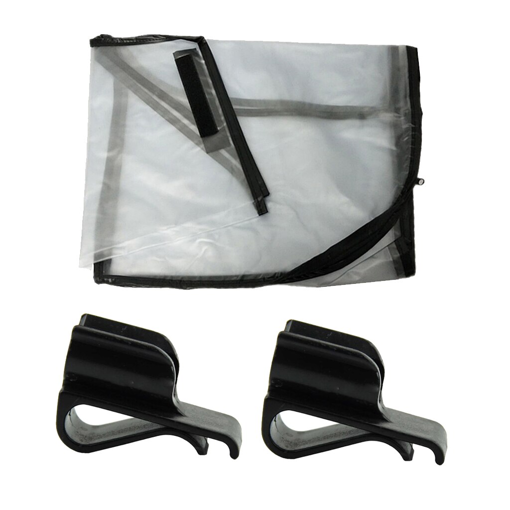 Waterproof Golf Club Travel Bag Rain Cover Raincoat & 2pcs Bag Clubs Clips