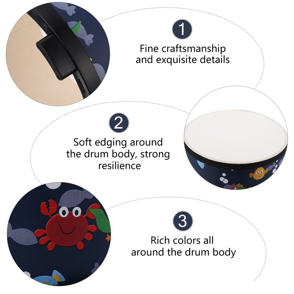 Hand Drum Percussion Wood Frame Drum Children Musical Instrument