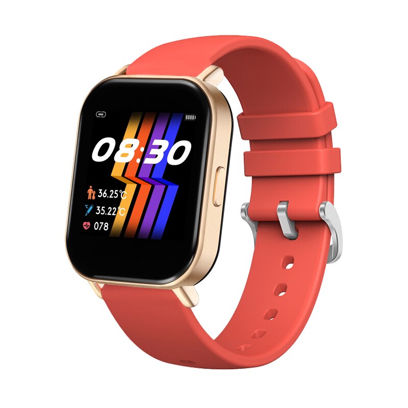 Bluetooth horloges fitness tracker lichaamstemperatuur hartslagmeter metronoom sportarmband smartwatch  r66: R66 rode