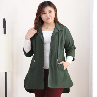Grande taille 10XL 9XL 8XL - 4XL femmes longs Trench manteaux manteau décontracté femmes pardessus bureau dame grandes tailles vêtements pour Femme: Green / 6XL