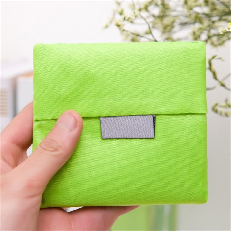 Waterproof Shopping Bag Portable Folding Reusable Foldable Shopping Bag Eco Tote Market Grocery Bag: Green