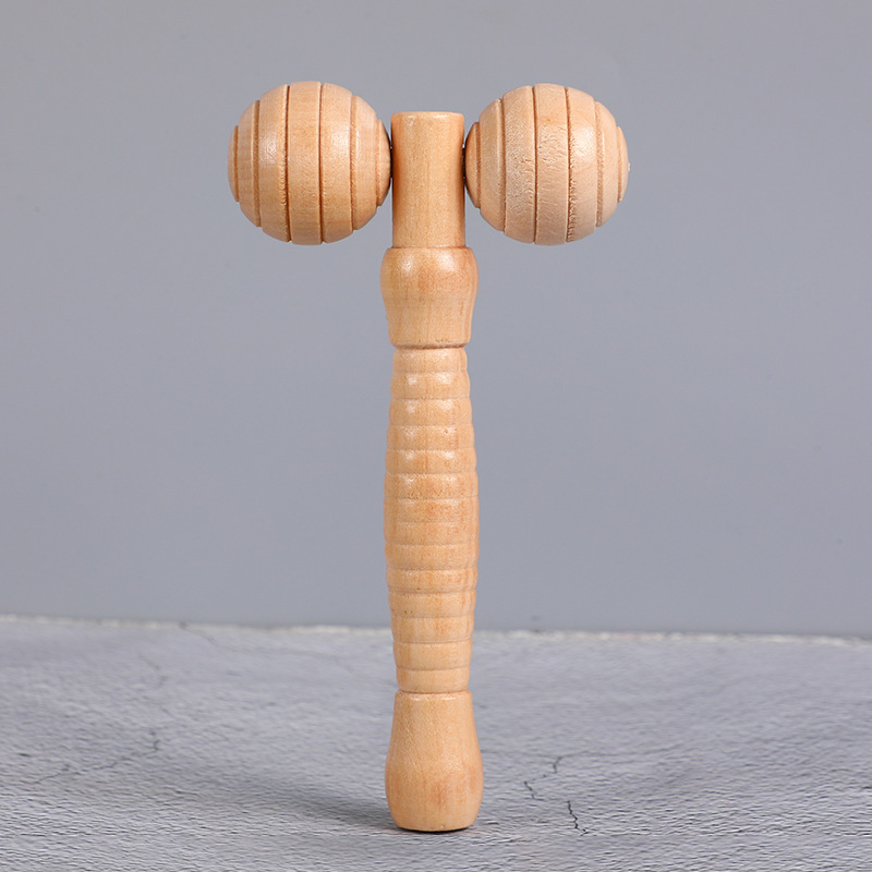 1-teiliges Massageroller-Werkzeug aus Holz, manuelles Massagegerät aus Holz, Rückenmassageroller aus Holz für Nacken, Bein, Rücken, tiefes Gewebe, Muskelmassagegerät