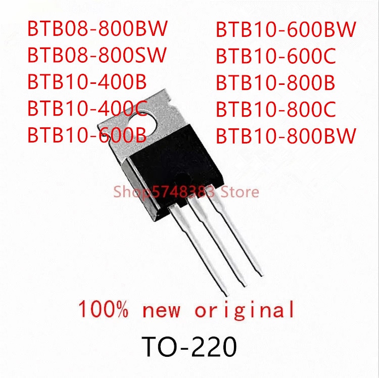 10PCS BTB08-800BW BTB08-800SW BTB10-400B BTB10-400C BTB10-600B BTB10-600BW BTB10-600C BTB10-800B BTB10-800C BTB10-800BW TO-220