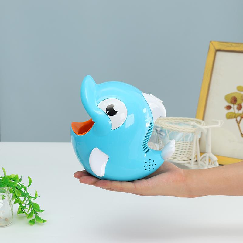 Lustige Outdoor Blase Dolphin Baby Bad Spielzeug Blase Maker Schwimmen Badewanne Seife Maschine Spielzeug für Kinder Mit Musik Wasser Spielzeug