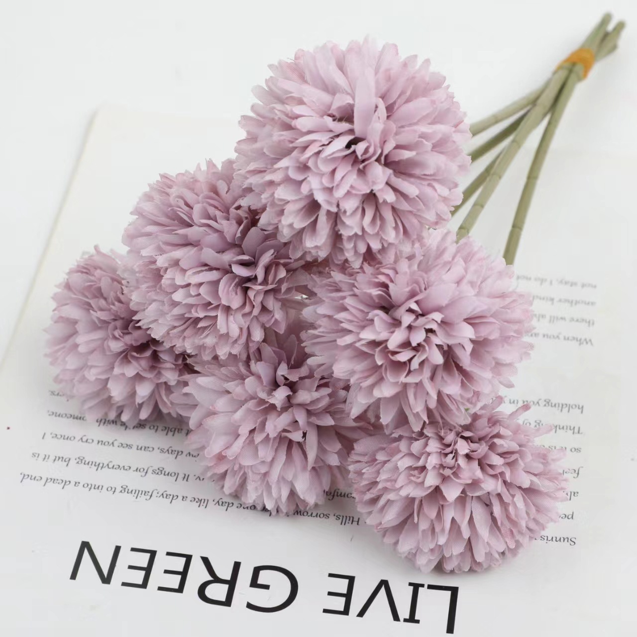Kunstbloemen Boeket Chrysant voor Bruiloft Thuis Kerst Bruid Boeket Craft Props Tafel Feesttafel Home Decoraties: GRIJS