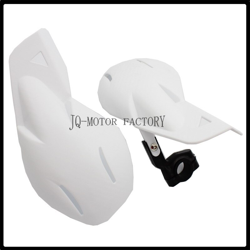 Motorcykel håndbeskyttere håndbeskyttere beskyttere motorcykel motocross universal 22mm bar beskyttelse styr beskyttelsesskærme: Hvid