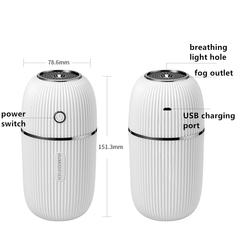 300Ml Automobiles Mini Luchtbevochtiger Draagbare Auto Usb Luchtverfrisser Cool Mist Luchtbevochtiger 4 Kleur Voor Auto Elektrische Accessoires