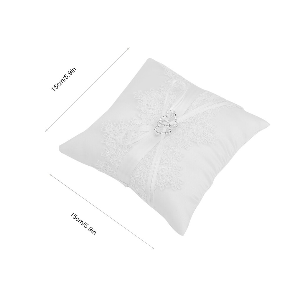 Norsunluu satiini kukka tyttö kori vihkisormus tyyny tyyny pitsi floral