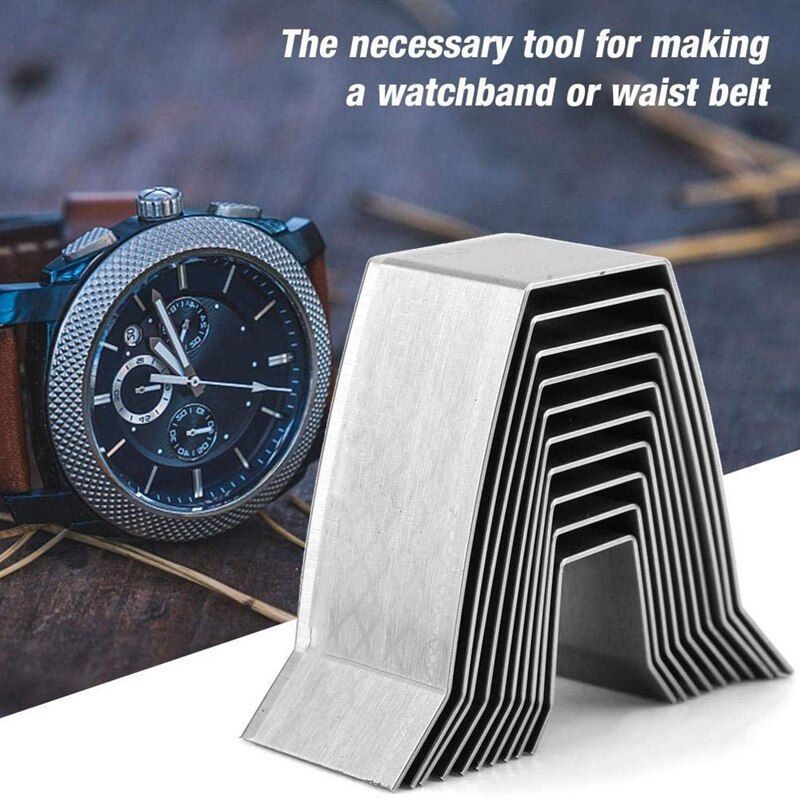 10 stuks leergereedschap, snij- en stansgereedschap, riemuiteinde, plat uiteinde, stansvorm, doe-het-zelf voor handgemaakte producten (plat uiteinde)