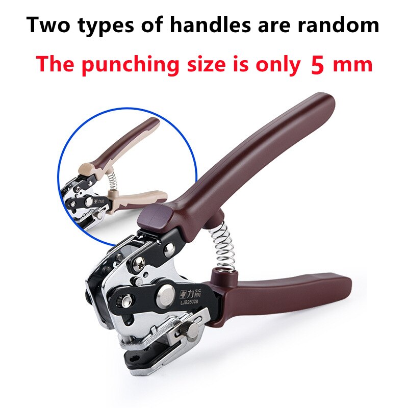 Hulmaskine læder hul hul rund stål læder håndværk hul hul hul 2-4.5mm universal puncher læder værktøj: 5mm