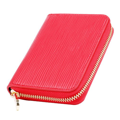 Geel Water Rimpel Split Lederen Unisex Korte Portemonnee Synthetisch Leer Credit Card Holder Business Tweeledig Portemonnee: Rood