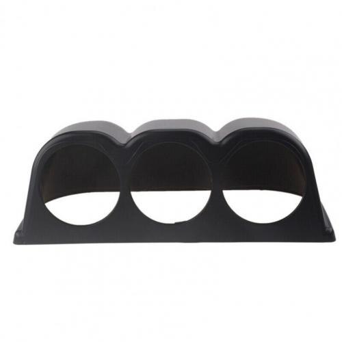 Universal Matte Black Triple Gauge Pod Mount Dash Cover 3 Holes 6cm Meter Panel Holder for Autos: Default Title