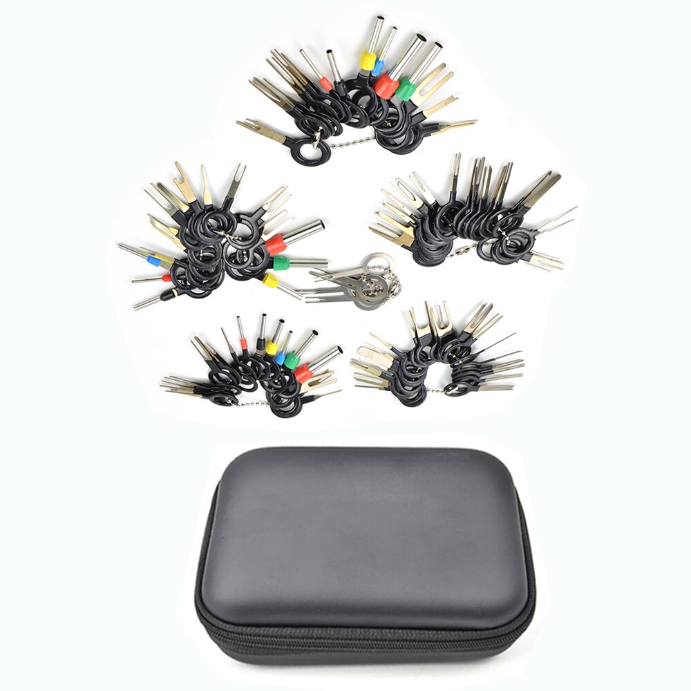100Pcs Car Terminal Removal Kit Wiring Crimp Connector Pin Extractor Puller Terminal Ejector Plug Repair Pin Tool