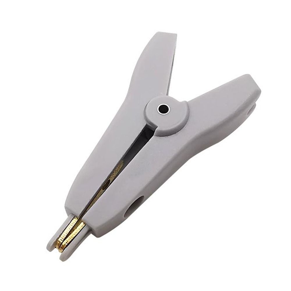 Pinza de cocodrilo plana aislada 5A, abrazadera de cocodrilo de latón de cobre eléctrico, pinzas de prueba de Metal, bricolaje, 52mm, LCR Kelvin: Plata