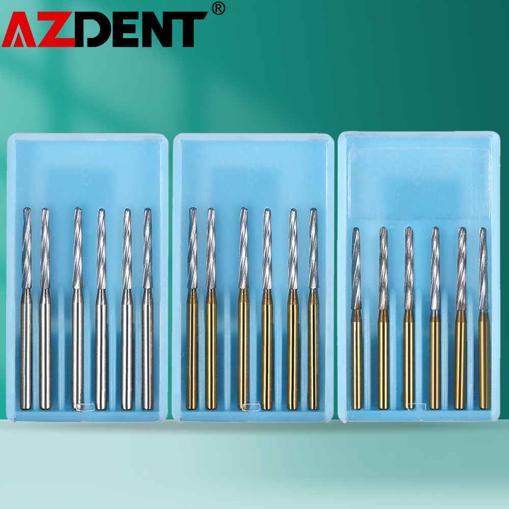3 pacotes 28mm/25mm brocas dentárias cortadores de carboneto cirúrgico acabamento burs de extração de dente dia.1.6mm para peça de mão de alta velocidade