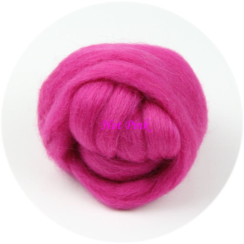 Mode Wol Corriedale Needlefelting Top Zwervende Geverfd Spinning Nat Vilten Fiber: HP