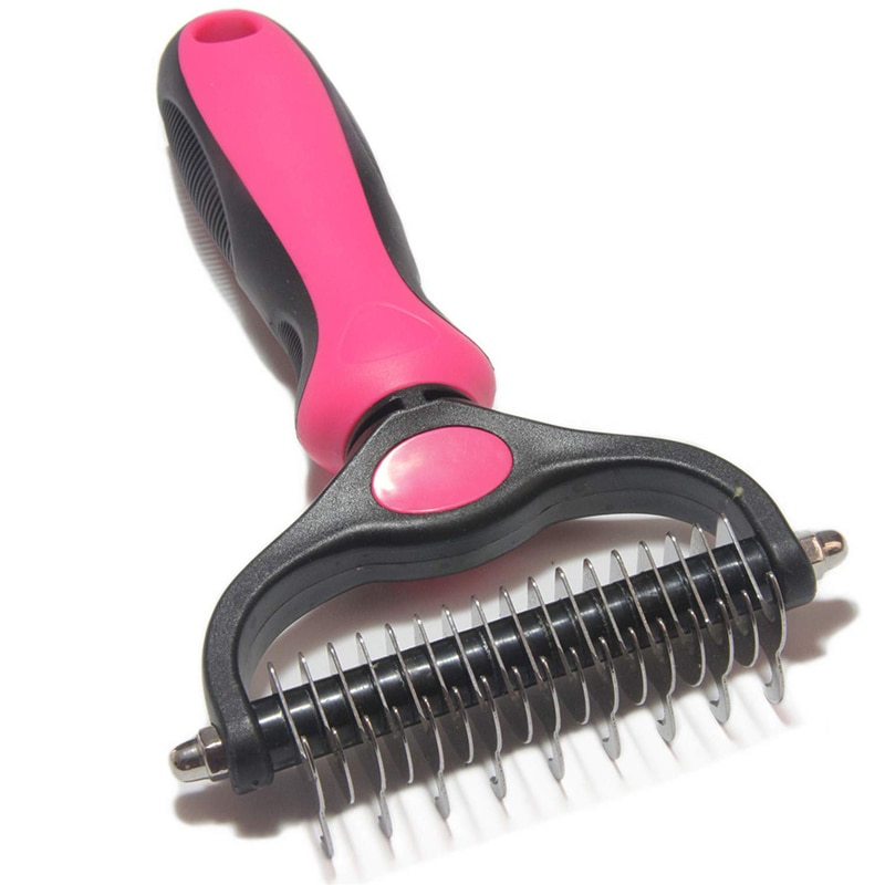 Benepaw Professionele Dematting Kam Voor Honden Katten Veilig Ondervacht Hark Borstel Voor Verwijderen Matten Klitten Vergieten Pet Grooming: Roze