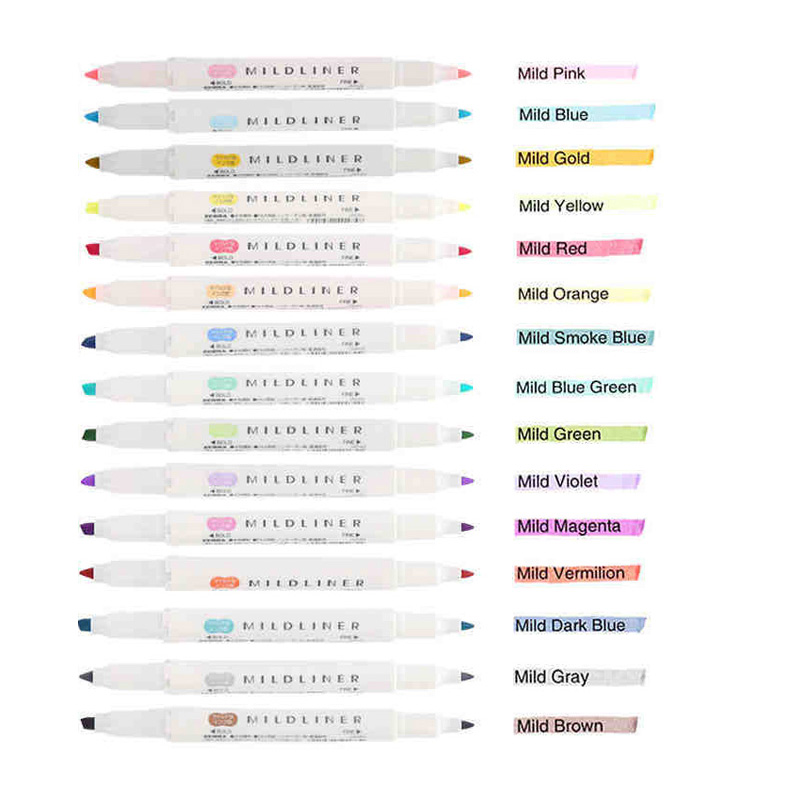 Original Zebra Mildliner Textmarker Dual Liner Textmarker Hersteller Stift Japanischen leicht Liner Textmarker Stift