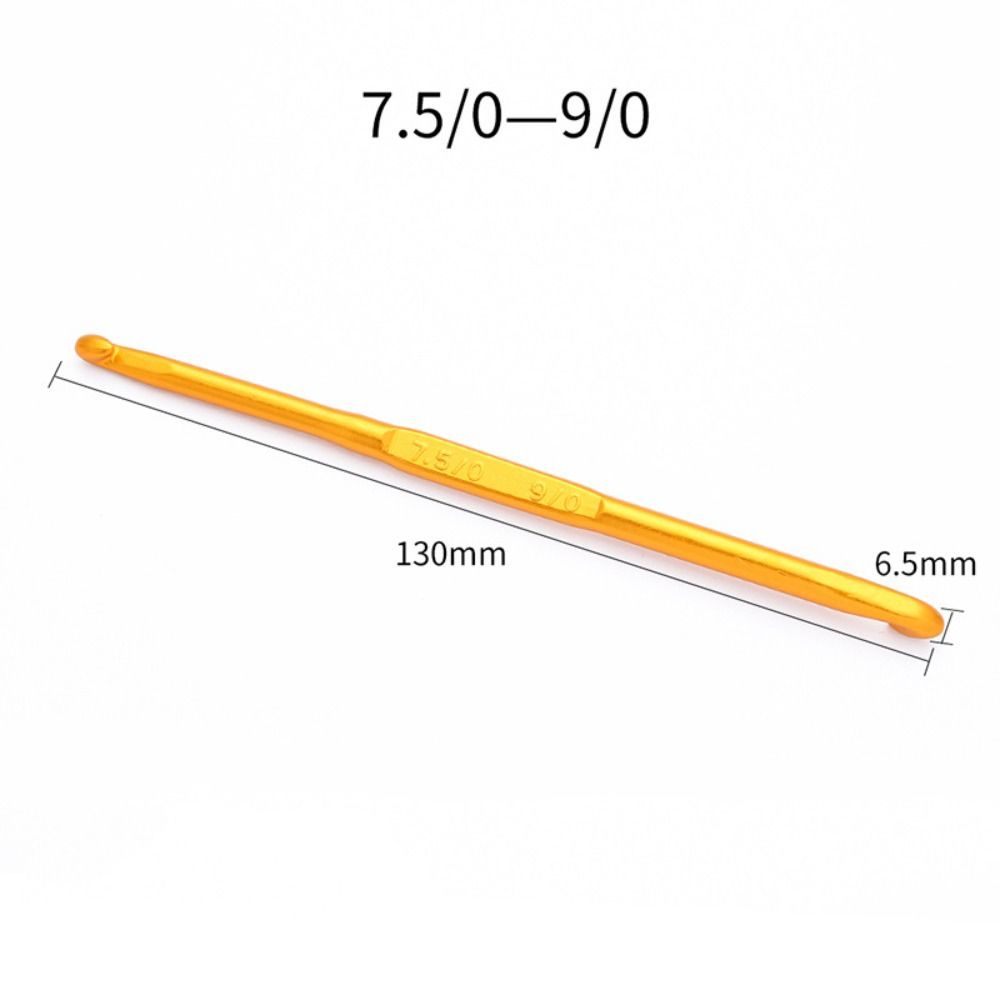 Ganchos de ganchillo de doble extremo, agujas de ganchillo doradas, agujas de tejer para suéter, tejido artesanal, herramienta de ganchillo hecha a mano, 1 piezas: Plata