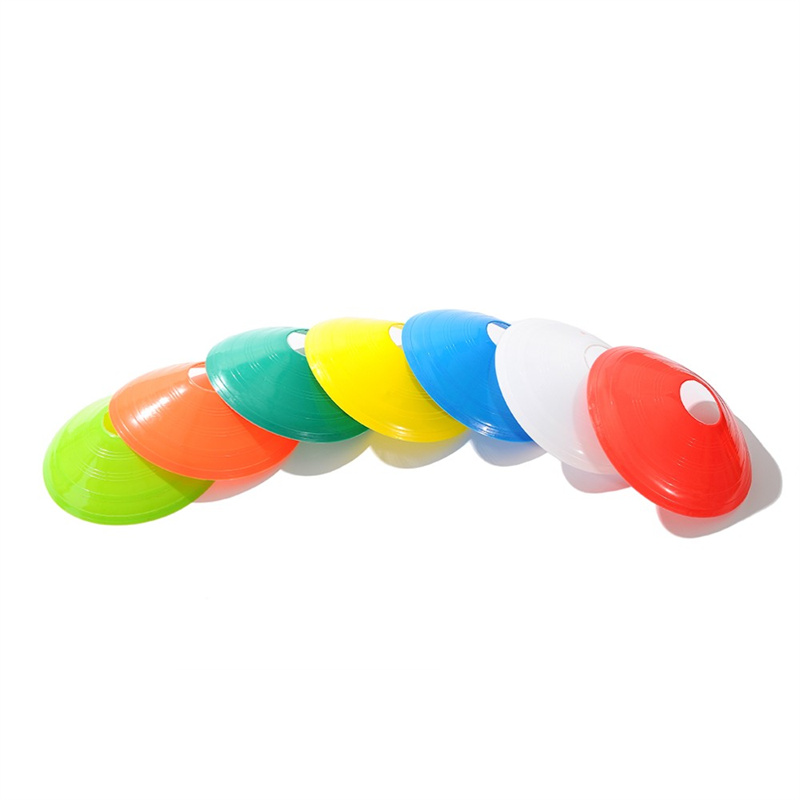 10 pçs conjunto de cone disco futebol agilidade treinamento pires cones marcador discos multi esporte treinamento espaço cones acessórios
