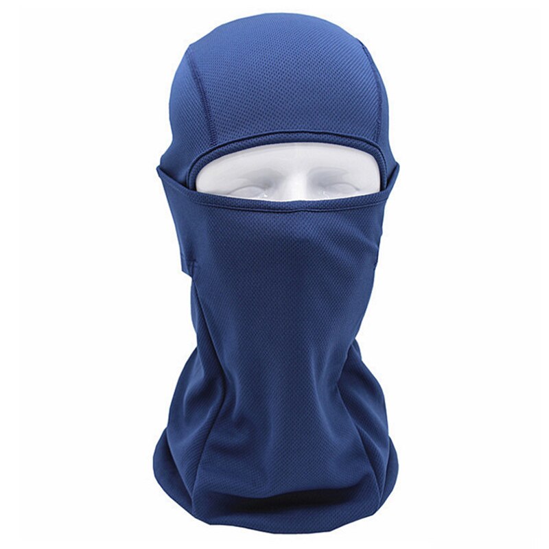 Pasamontañas de Lycra para ciclismo, máscara facial completa para el cuello, casco ultrafino para hombre: Navy