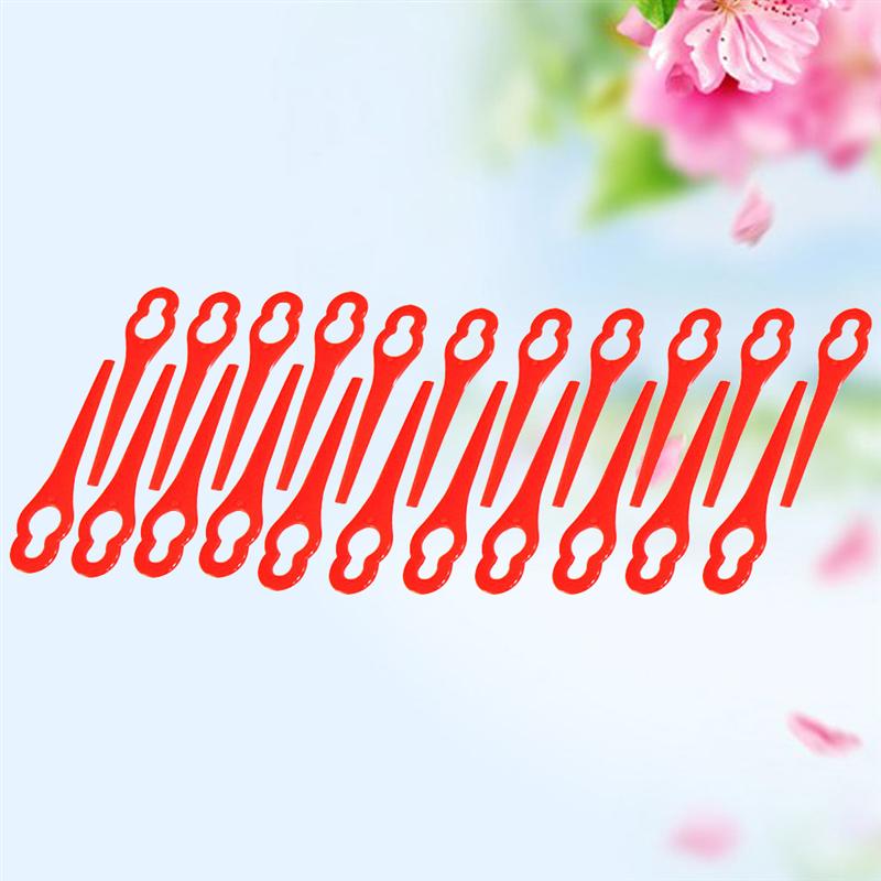 BESTOYARD 30pcs Plastic Grass Trimmer Blades Mower Replacement Trim Fast Switchblades