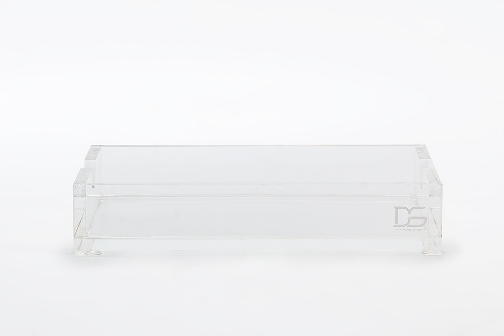 3pcs/setClear Memo Pad Note Holder+ Clear Acrylic Clipboard+Acrylic Stapler desk kit