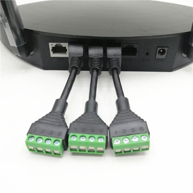 Bornier femelle RJ45 à 4 broches, bornier tête en cristal, sans pression, extrémité du filet
