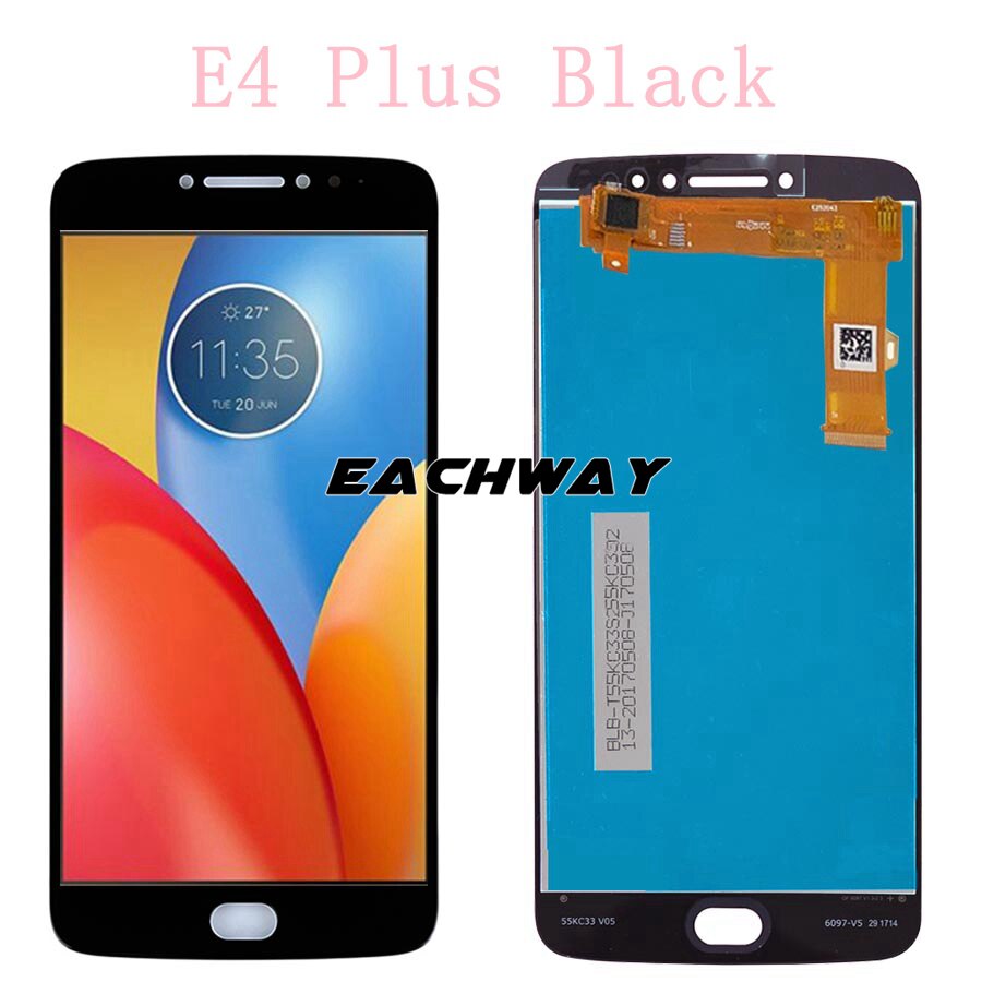 Pour Motorola Moto E4 LCD E4 Plus affichage écran tactile numériseur assemblée XT1766 XT1763 XT1770 XT1771 XT1772 XT1773 affichage: E4 Plus Black