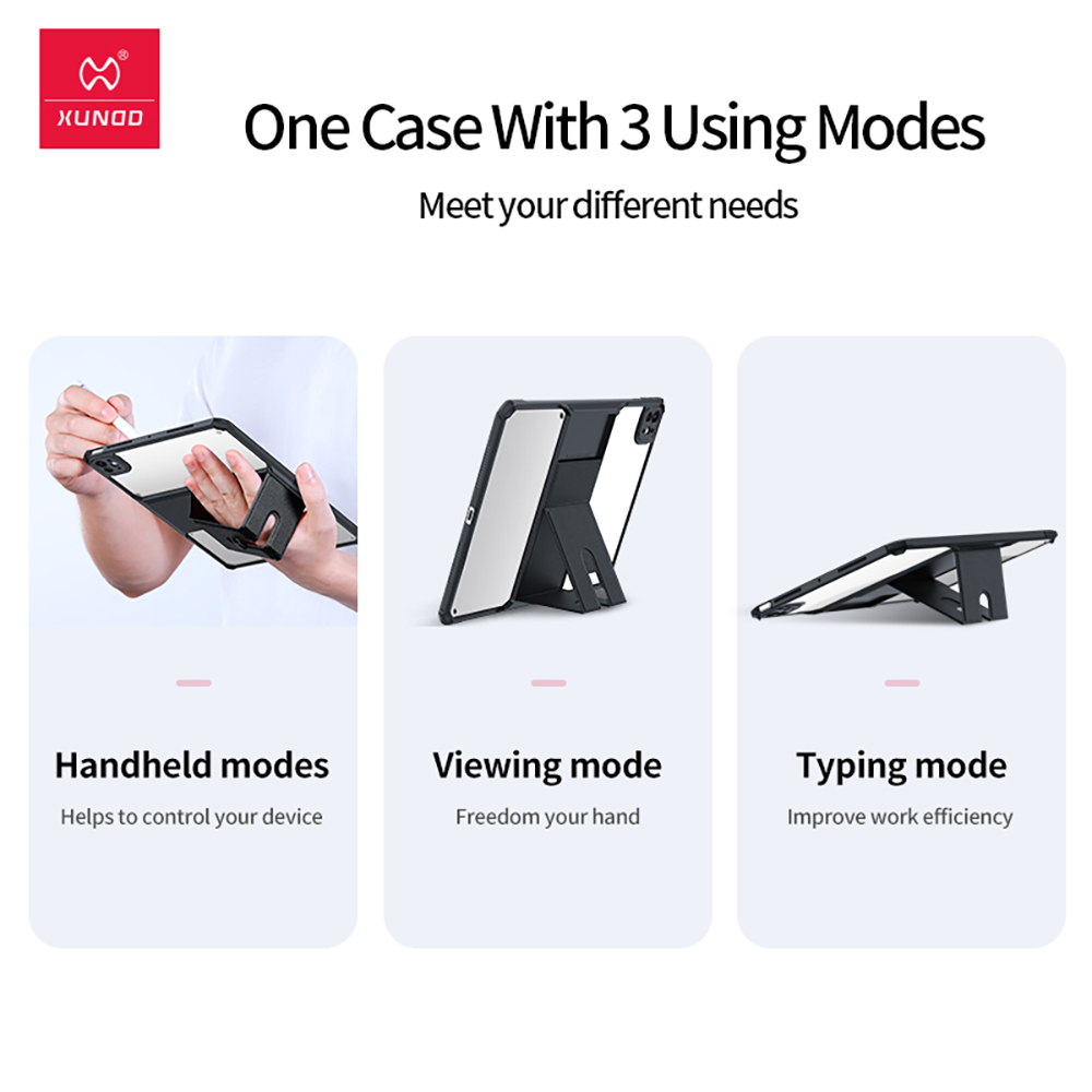 Xundd Case For iPad Pro 11 13 Air 11 13 Tablet Cover Airbag Shockproof Shell with Invisible Magnetic Bracket Holder