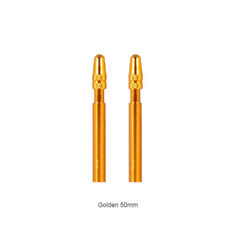 1 Paar 50Mm 60Mm Fiets Presta Ventiel Extender W/ Cap Cnc Aluminium Geanodiseerd F/V extension Voor Vaste Racefiets Velgen: 1Pair Gold 50MM