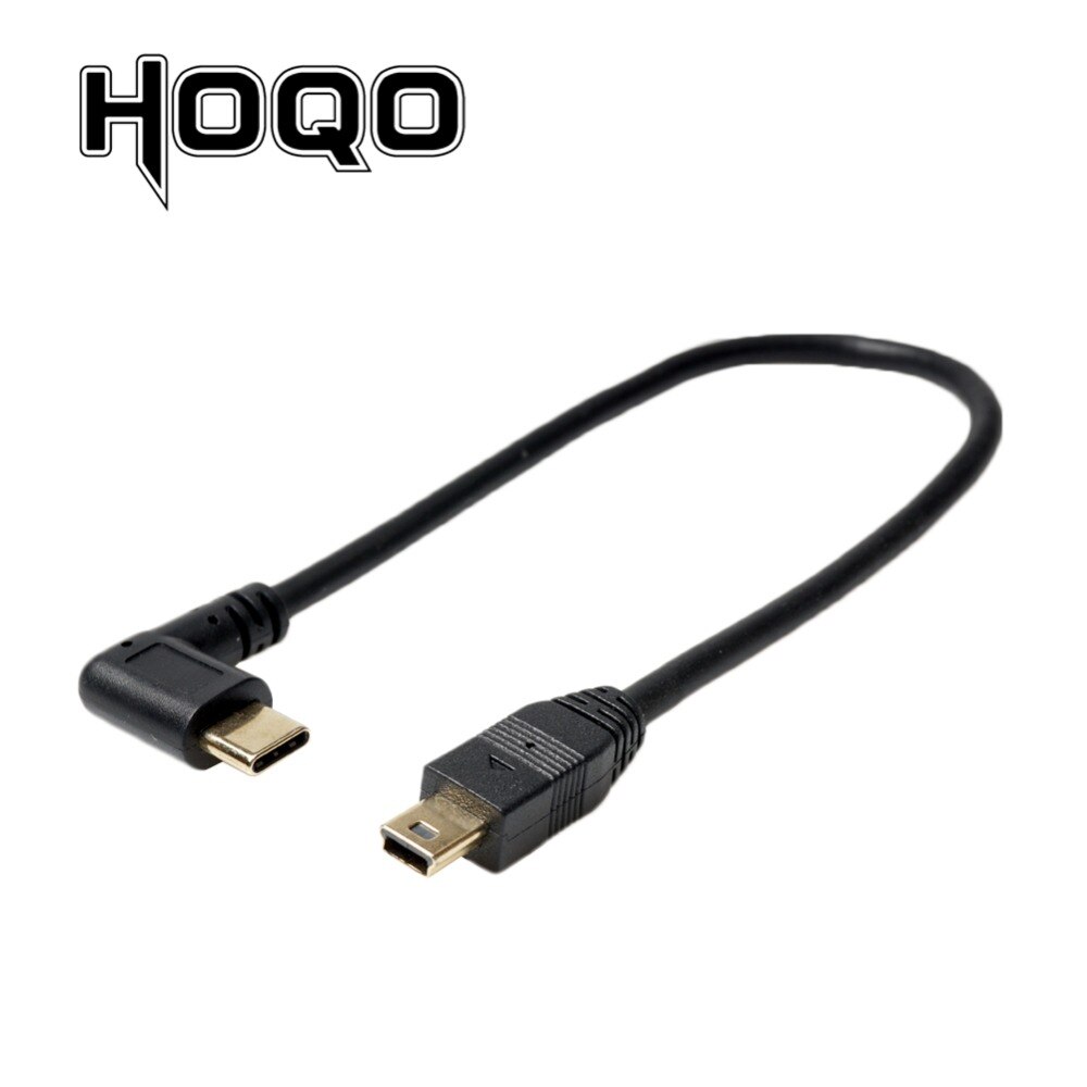 Acodado 90 grados USB C Micro B Mini USB 5 pines macho a USB 3,1 tipo C codo Micro USB 2,0 OTG adaptador de Cable de datos
