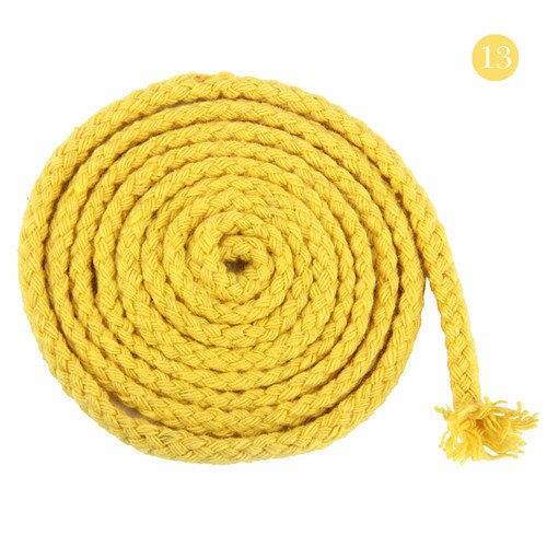 Corde torsadée écologique en coton, fil haute ténacité, pour bricolage, textile, artisanat , décoration de la maison, 4 5mm: Jaune 4 yards