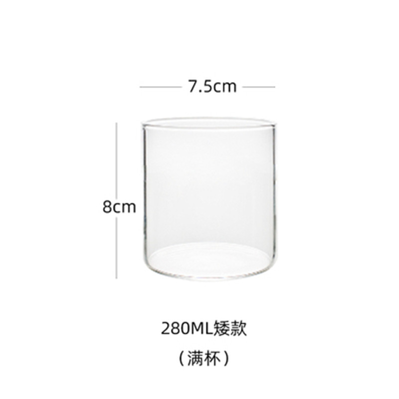 Kaffeglas mugg mjölk te kaffekopp kristall genomskinliga muggar hembar drinkware par värmebeständig hälsosam dryck mugg: 280ml