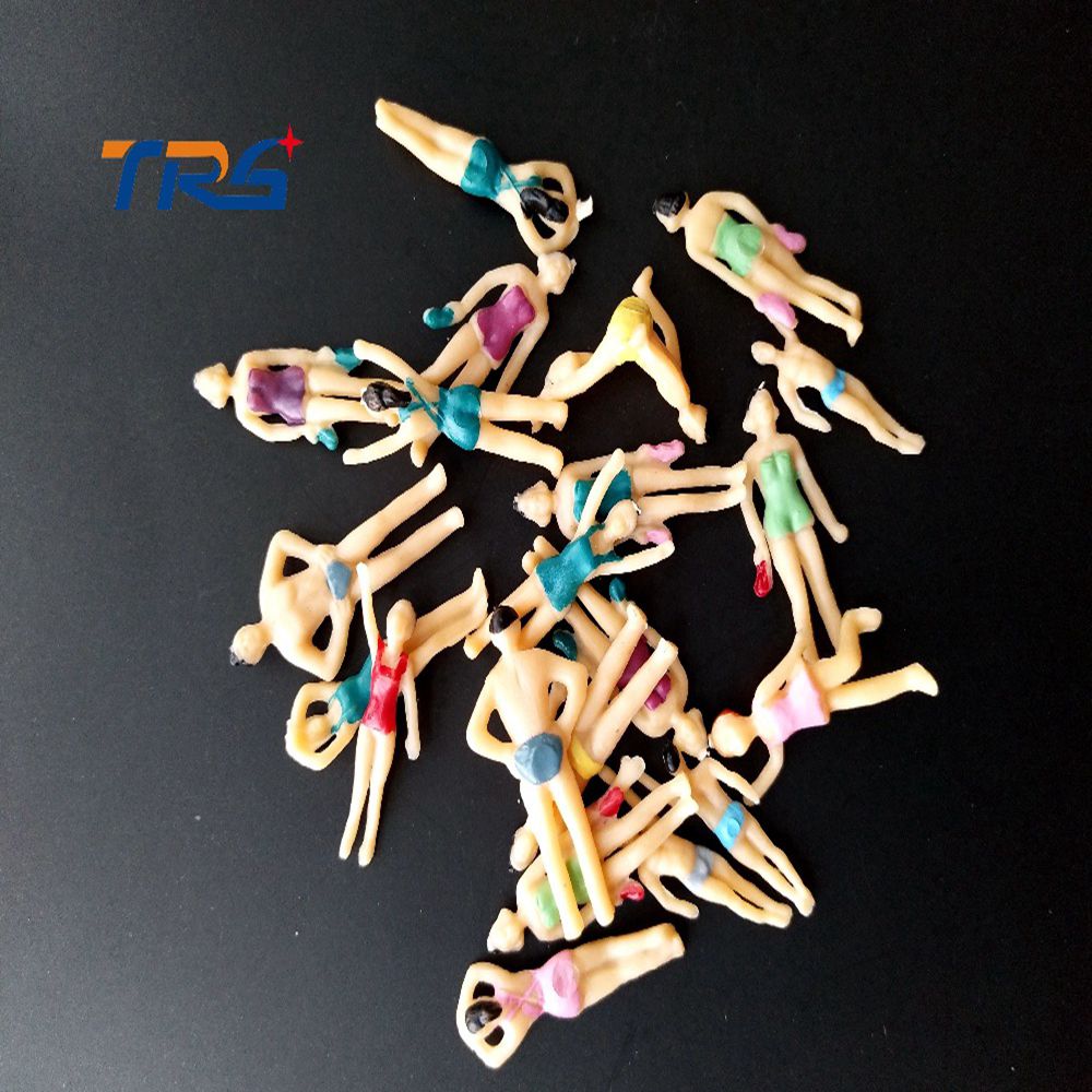 30Pcs Diorama Zwemmen Cijfers Model 1/50-1/150 Miniatuur Mensen Diy Strand Landschap Layout Zand-Tafel Architectuur Materialen