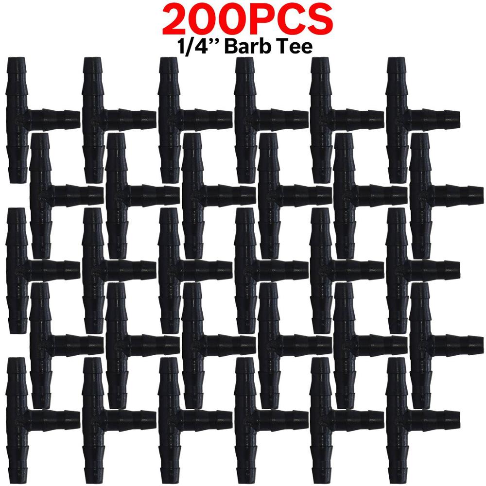 Kesla 100-500pc muovinen tiputin kastelu kasvaa tee 1/4 tuuman letkuliittimen liitosletku ulkokastelutyökalut 4mm/7mm letkulle: Ksl 01-010-200 kpl