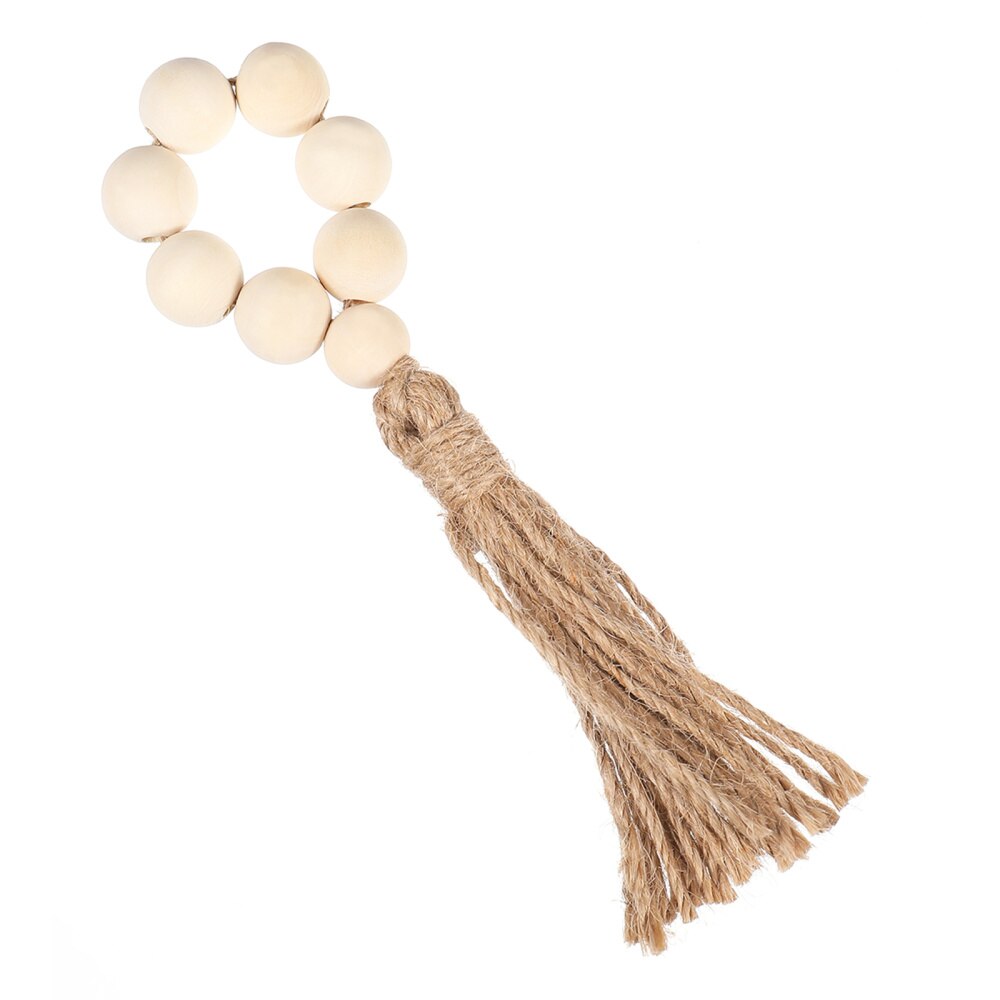 Lioobo 4Pcs Kralen Servetringen Rustieke Boerderij Houten Kraal Servetringen Thuis Bruiloft Tafel Decor