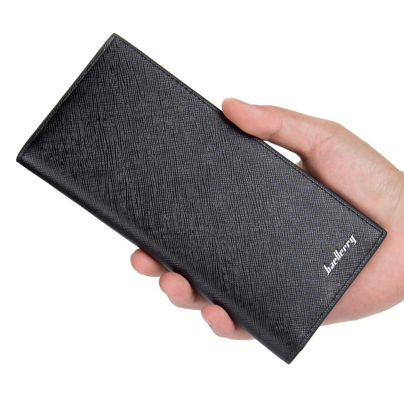 Style Male Long And Super Thin Wallet Soft PU Leather Leisure Or Business Style Purse Mens Desginer Clutch Pocket