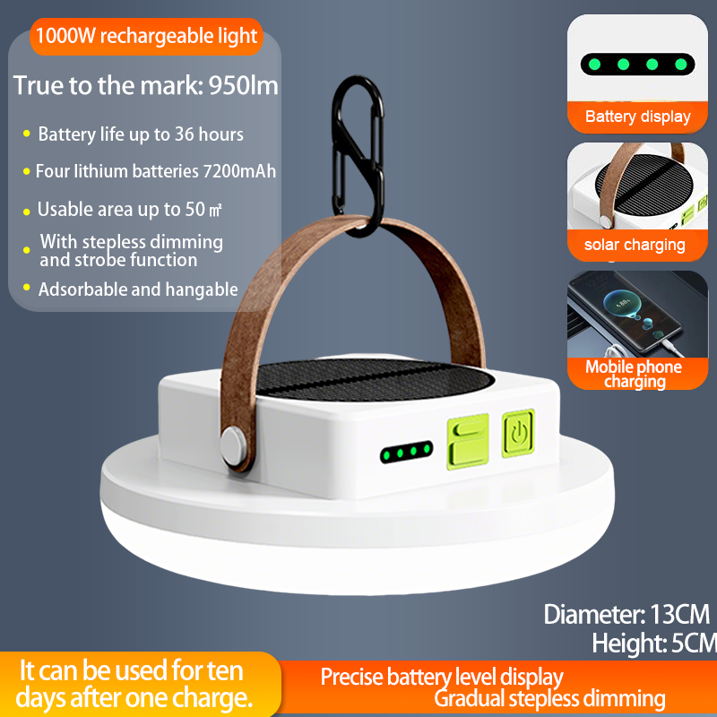 Solar Rechargeable Camping Lantern Portable Camping Lantern Rechargeable LED Camping Lantern for Camping Picnic Fishing Hiking: 2.5 W