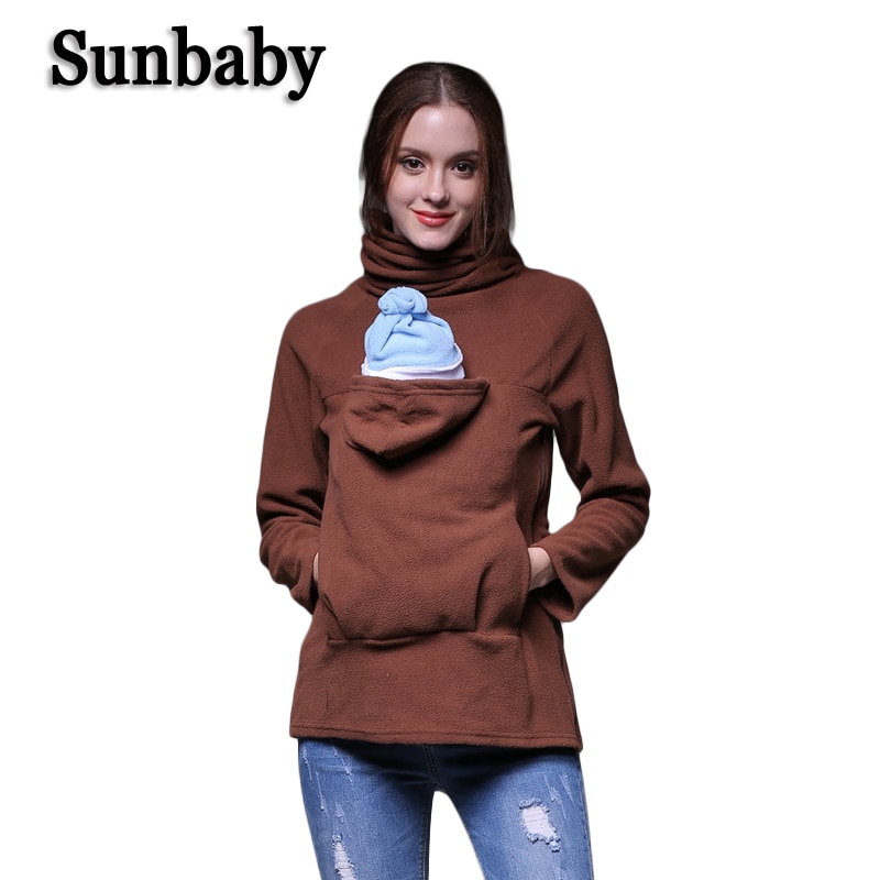 Sunbaby Multifunktionale Polar fleece Mutterschaft Känguru pullover für frauen Babytrage für schwangere frauen