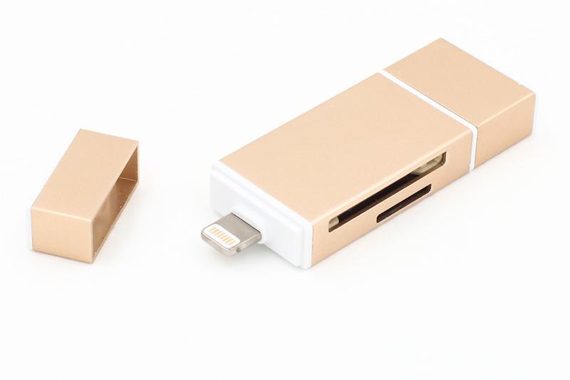 Kaartlezer/Adapter Voor Iphone, Ipad, Android-Voor Microsd/Sd-kaart