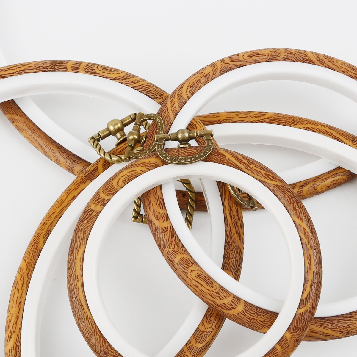 Cadre en bois de bambou pour broderie, cercle rond, boucle pour Machine à point de croix, aiguille à main, bricolage, outils de couture