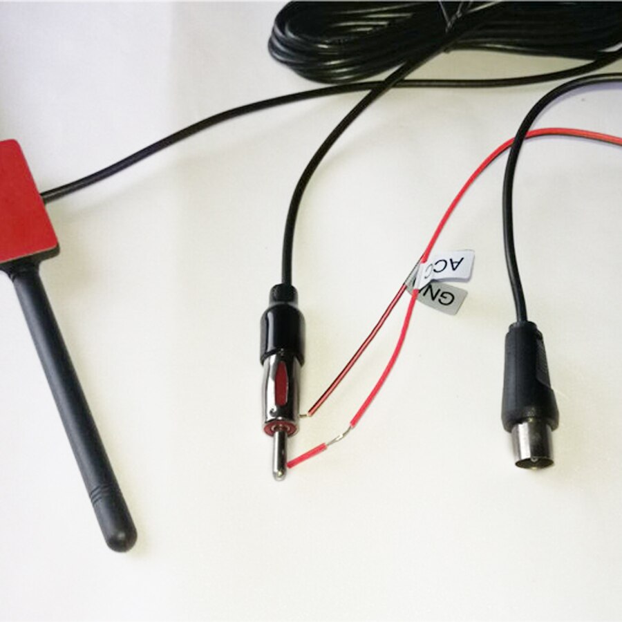 Car TV Antenna Tuner DVBT Radio Amplifier IEC Connector Plug for Car Dash DVD Head