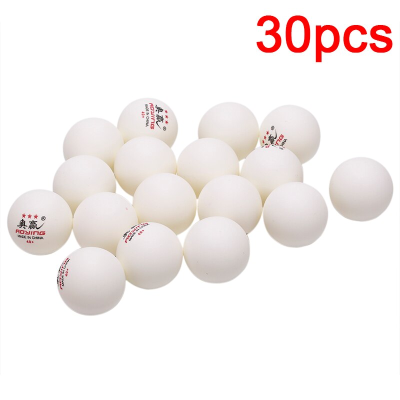 Balles de Tennis de Table 3 étoiles 40mm 2.8g, 30 pièces, blanc jaune, balle d&#39;entraînement de ping-pong: WT