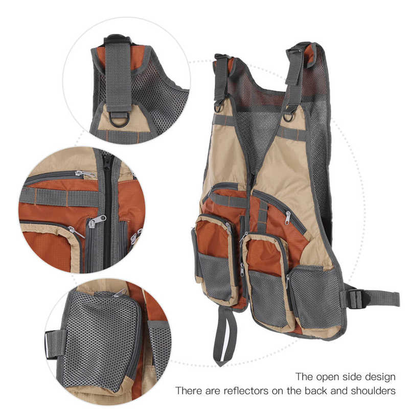 Outdoor Vest Multi-Pocket Vest Fishing Vest Photog... – Grandado