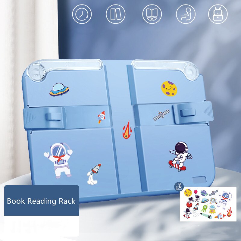 2022 Adjustable Portable Reading Rack Book Holder Support Document Shelf Bookstand Tablet Music Score Recipe Stand: No adjustable-blue